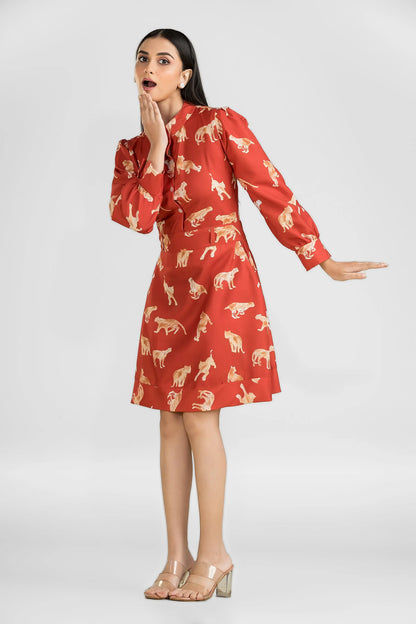 Wanderwild Rust Safari Dress Wemekko