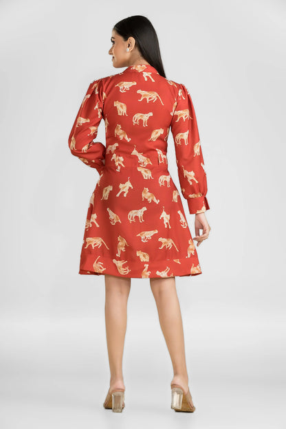 Wanderwild Rust Safari Dress Wemekko