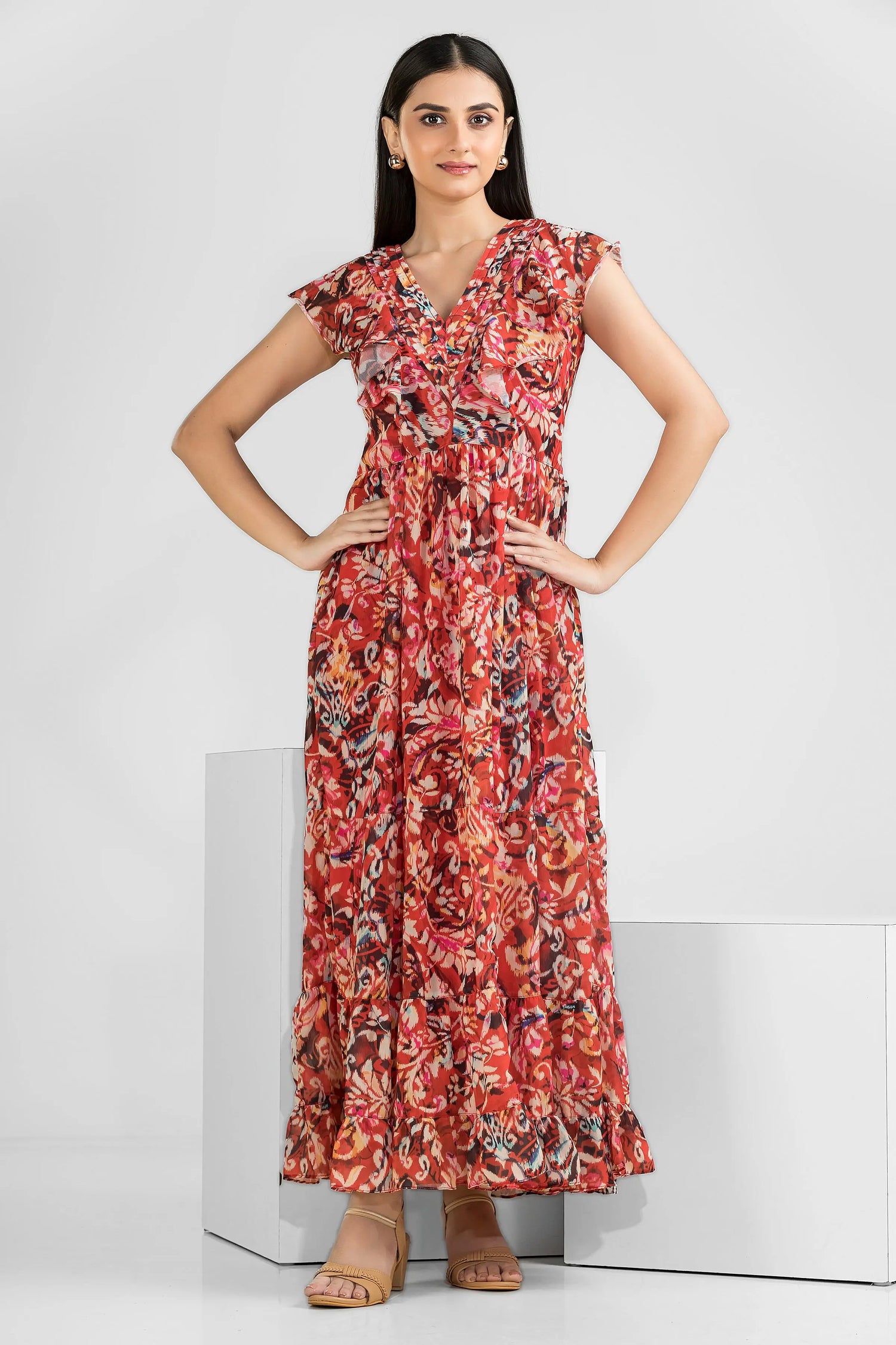 Scarlet Bloom Maxi Wemekko