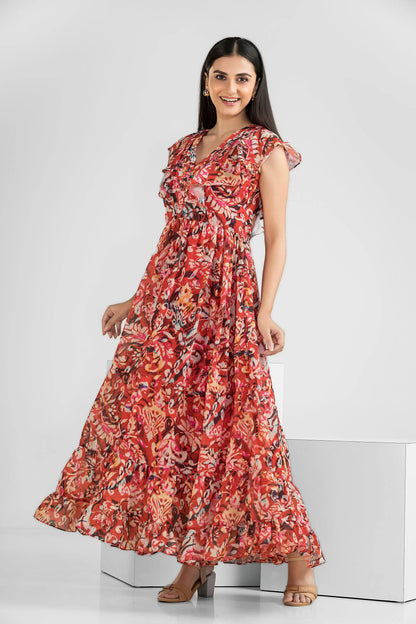 Scarlet Bloom Maxi Wemekko