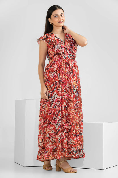 Scarlet Bloom Maxi Wemekko