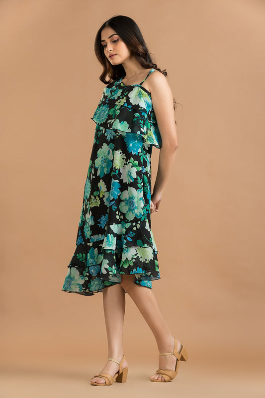 Midnight Botanica Dress Wemekko